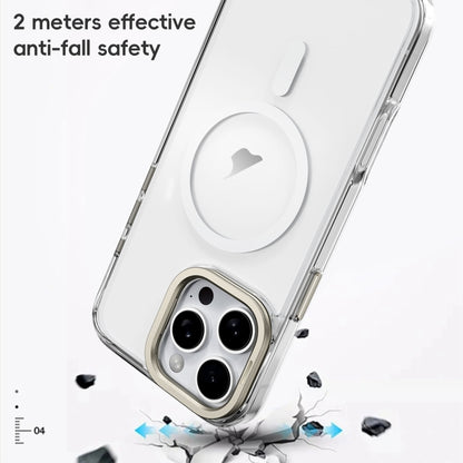 For iPhone 16 Pro Max Mirror Crystal Clear Lens Holder MagSafe Magnetic Phone Case(Transparent) - iPhone 16 Pro Max Cases by PMC Jewellery | Online Shopping South Africa | PMC Jewellery | Buy Now Pay Later Mobicred