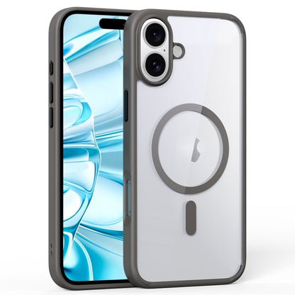 For iPhone 16 Plus Ming Shield Series MagSafe Magnetic Phone Case(Grey) - iPhone 16 Plus Cases by PMC Jewellery | Online Shopping South Africa | PMC Jewellery | Buy Now Pay Later Mobicred