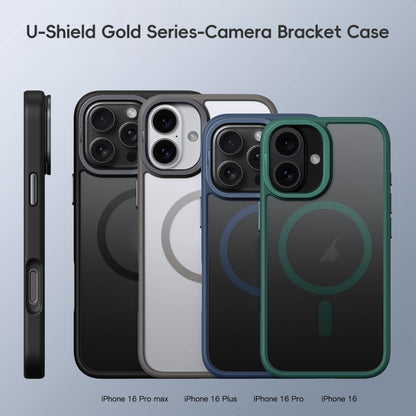 For iPhone 16 Frosted Lens Holder MagSafe Magnetic Phone Case(Dark Green) - iPhone 16 Cases by PMC Jewellery | Online Shopping South Africa | PMC Jewellery | Buy Now Pay Later Mobicred