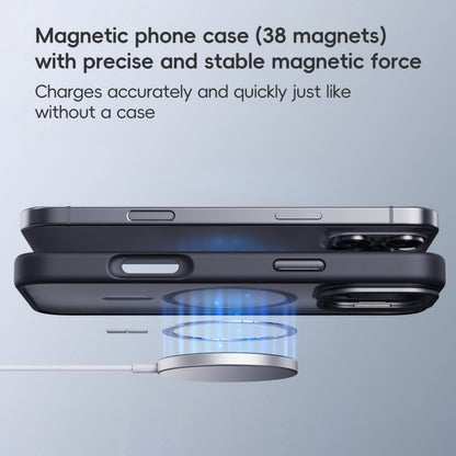 For iPhone 16 Pro Max Frosted Lens Holder MagSafe Magnetic Phone Case(Puprle) - iPhone 16 Pro Max Cases by PMC Jewellery | Online Shopping South Africa | PMC Jewellery | Buy Now Pay Later Mobicred