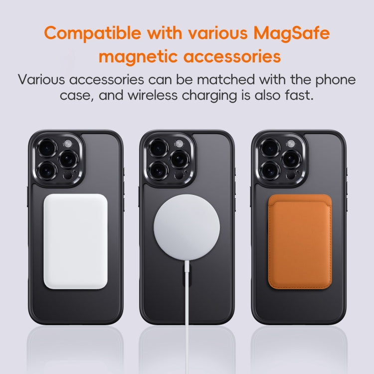For iPhone 16 Plus Fine Hole Frosted MagSafe Magnetic Phone Case(Titanium Blue) - free shipping - PMC Jewellery - Order now!