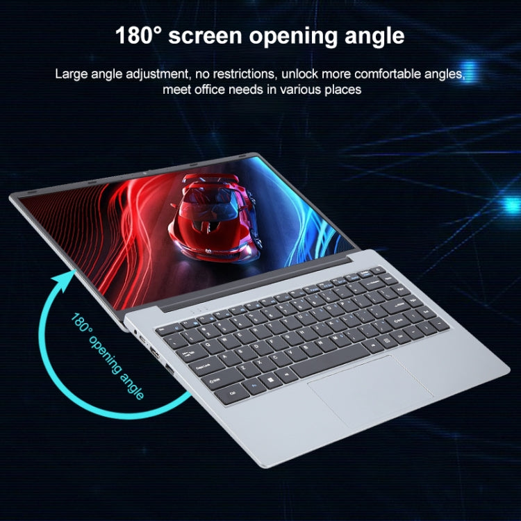 14 inch Windows 11 Laptop, 8GB+512GB, Gen 4th Intel Core i3 CPU, 180 Degree Rotation Axis(Silver) - Others by PMC Jewellery | Online Shopping South Africa | PMC Jewellery | Buy Now Pay Later Mobicred