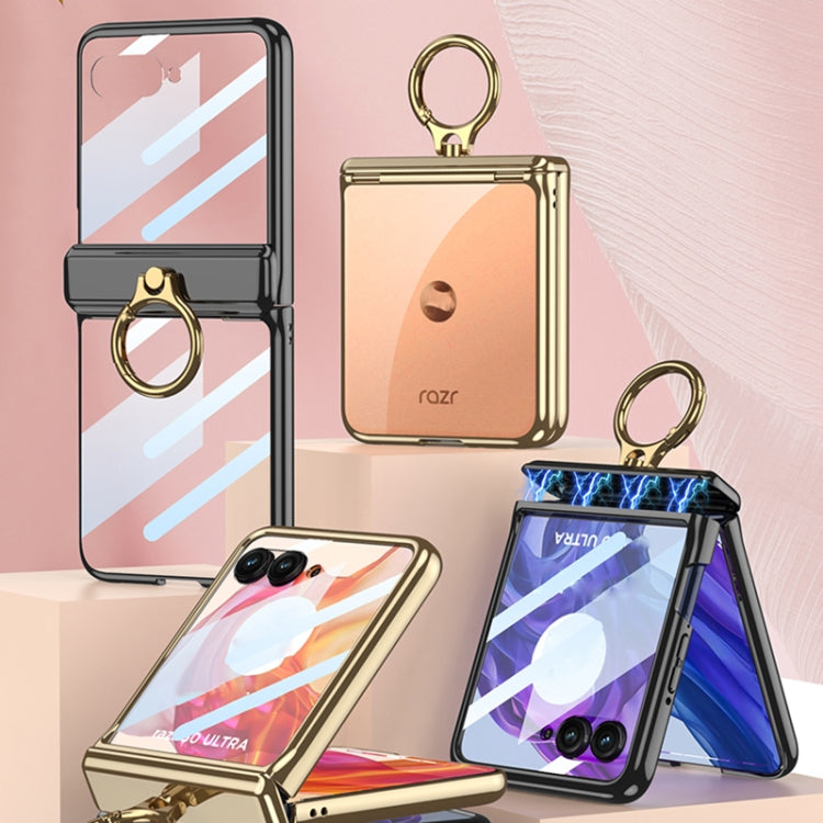 For Motorola Razr 50 GKK Integrated  Magnetic Folding Phantom Rotary Phone Case with Ring Holder(Champagne Gold) - free shipping - PMC Jewellery - Order now!
