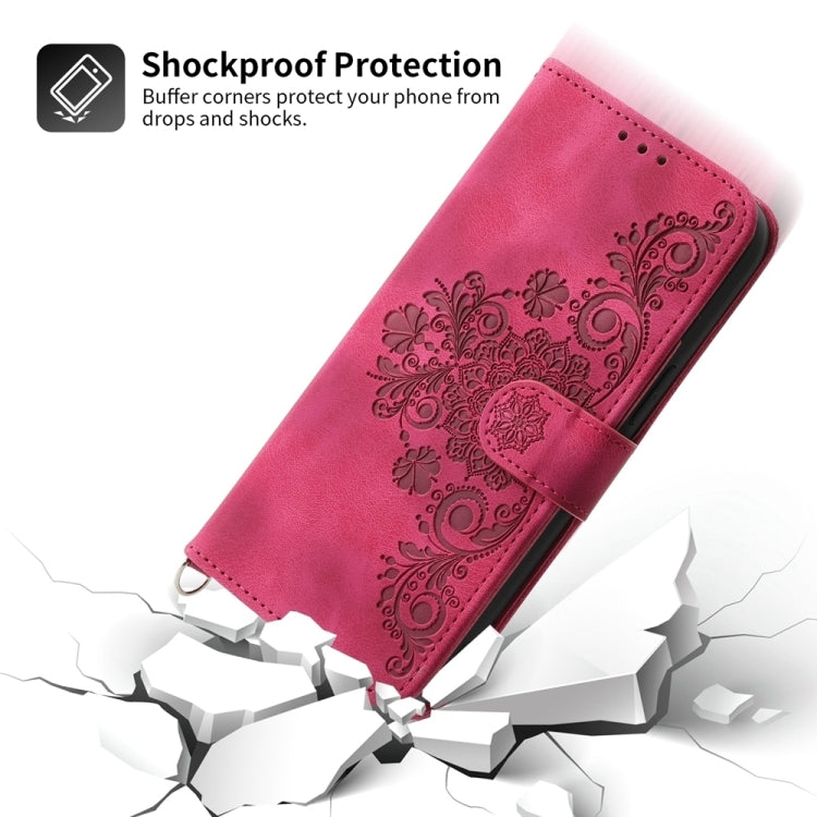 For Redmi K70 Ultra Skin Feel Flowers Embossed Wallet Leather Phone Case(Wine Red) - Xiaomi Cases by PMC Jewellery | Online Shopping South Africa | PMC Jewellery | Buy Now Pay Later Mobicred