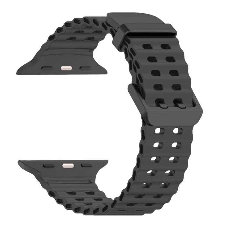 For Apple Watch Ultra 2 49mm Ocean Dual-Row Hole Silicone Watch Band(Grey) - free shipping - PMc TechLife - Order now!