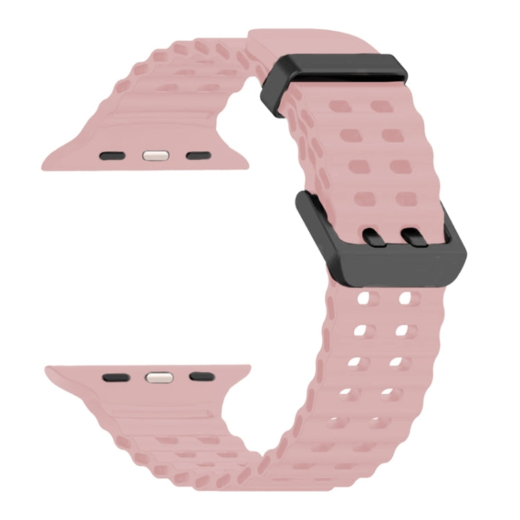 For Apple Watch Series 3 42mm Ocean Dual-Row Hole Silicone Watch Band(Vintage Rose) - free shipping - PMc TechLife - Order now!