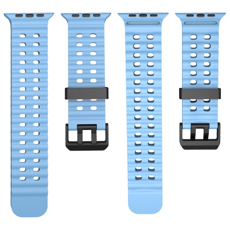 For Apple Watch Series 3 42mm Ocean Dual-Row Hole Silicone Watch Band(Starlight) - free shipping - PMc TechLife - Order now!