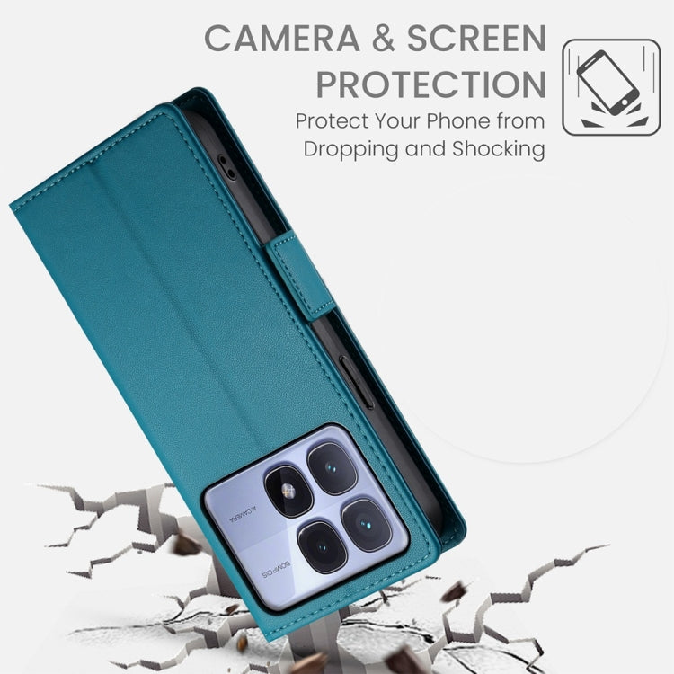 For Redmi K70 Ultra Side Buckle Magnetic Frosted Leather Phone Case(Blue) - Xiaomi Cases by PMC Jewellery | Online Shopping South Africa | PMC Jewellery | Buy Now Pay Later Mobicred