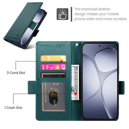 For Redmi K70 Ultra Side Buckle Magnetic Frosted Leather Phone Case(Dark Green) - Xiaomi Cases by PMC Jewellery | Online Shopping South Africa | PMC Jewellery | Buy Now Pay Later Mobicred