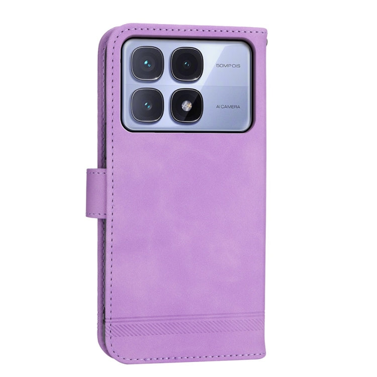 For Redmi K70 Ultra Dierfeng Dream Line TPU + PU Leather Phone Case(Purple) - Xiaomi Cases by PMC Jewellery | Online Shopping South Africa | PMC Jewellery | Buy Now Pay Later Mobicred