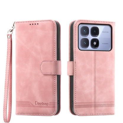 For Redmi K70 Ultra Dierfeng Dream Line TPU + PU Leather Phone Case(Pink) - Xiaomi Cases by PMC Jewellery | Online Shopping South Africa | PMC Jewellery | Buy Now Pay Later Mobicred