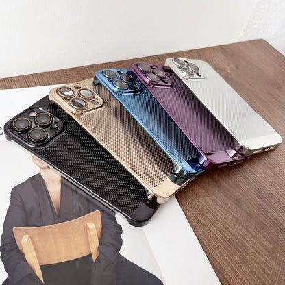 For iPhone 15 Electroplated PC Frameless Cooling Phone Case(Purple) - iPhone 15 Cases by PMC Jewellery | Online Shopping South Africa | PMC Jewellery | Buy Now Pay Later Mobicred