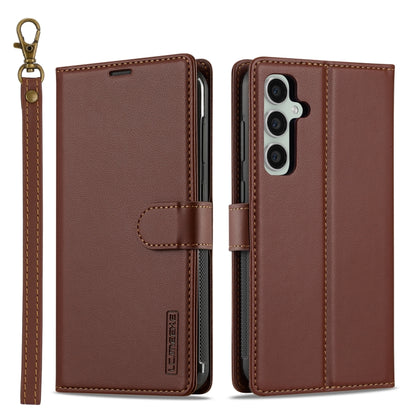 For Samsung Galaxy S23 FE 5G LC.IMEEKE L2 Series Detachable Magsafe PU Phone Case with Lanyard(Brown) - Galaxy S23 FE 5G Cases by LC.IMEEKE | Online Shopping South Africa | PMC Jewellery | Buy Now Pay Later Mobicred