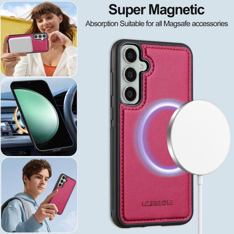 For Samsung Galaxy S23 FE 5G LC.IMEEKE L2 Series Detachable Magsafe PU Phone Case with Lanyard(Red) - free shipping - PMC Jewellery - Order now!