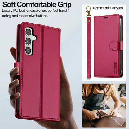 For Samsung Galaxy S24 5G LC.IMEEKE L2 Series Detachable Magsafe PU Phone Case with Lanyard(Red) - Galaxy S24 5G Cases by LC.IMEEKE | Online Shopping South Africa | PMC Jewellery | Buy Now Pay Later Mobicred