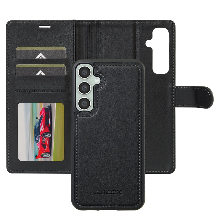 For Samsung Galaxy S24+ 5G LC.IMEEKE L2 Series Detachable Magsafe PU Phone Case with Lanyard(Black) - Galaxy S24+ 5G Cases by LC.IMEEKE | Online Shopping South Africa | PMC Jewellery | Buy Now Pay Later Mobicred