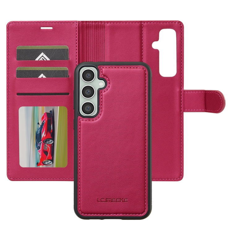 For Samsung Galaxy S24+ 5G LC.IMEEKE L2 Series Detachable Magsafe PU Phone Case with Lanyard(Red) - free shipping - PMC Jewellery - Order now!