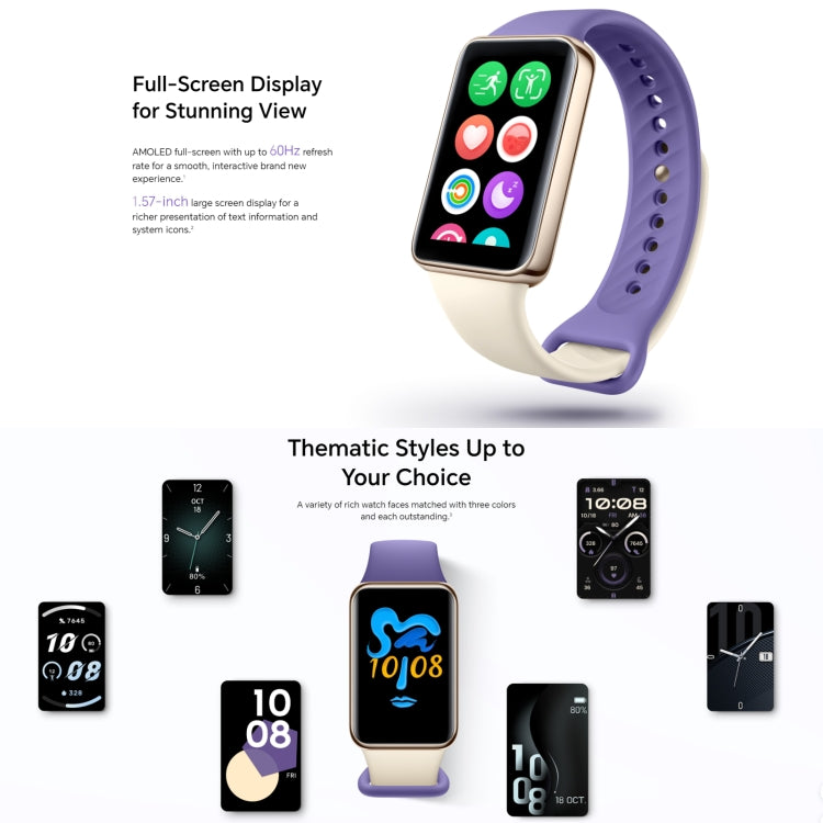Honor Band 9, 1.57 inch AMOLED Screen, Support Heart Rate / Blood Oxygen / Sleep Monitoring, Standard Version(Blue) - free shipping - PMC TechLife - Order now!