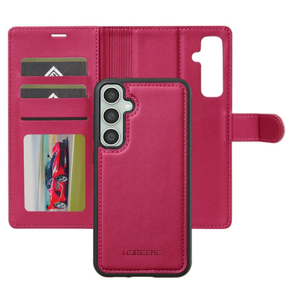 For Samsung Galaxy A55 5G LC.IMEEKE L2 Series Detachable Magsafe PU Phone Case with Lanyard(Red) - Galaxy Phone Cases by LC.IMEEKE | Online Shopping South Africa | PMC Jewellery | Buy Now Pay Later Mobicred