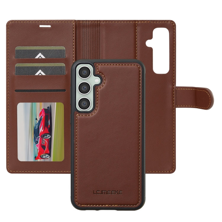 For Samsung Galaxy A15 4G / A15 5G LC.IMEEKE L2 Series Detachable Magsafe PU Phone Case with Lanyard(Brown) - Galaxy Phone Cases by LC.IMEEKE | Online Shopping South Africa | PMC Jewellery | Buy Now Pay Later Mobicred