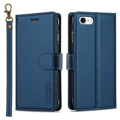 For iPhone 7 / 8 / SE 2020 2022 LC.IMEEKE L2 Series Detachable Magsafe PU Phone Case with Lanyard(Blue) - iPhone SE 2022 / 2020 / 8 / 7 Cases by LC.IMEEKE | Online Shopping South Africa | PMC Jewellery | Buy Now Pay Later Mobicred