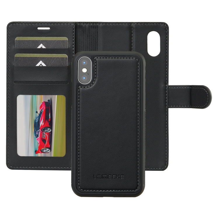 For iPhone XS Max LC.IMEEKE L2 Series Detachable Magsafe PU Phone Case with Lanyard(Black) - More iPhone Cases by LC.IMEEKE | Online Shopping South Africa | PMC Jewellery | Buy Now Pay Later Mobicred