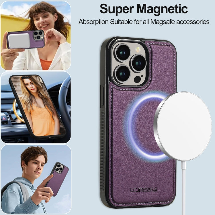 For iPhone 13 Pro LC.IMEEKE L2 Series Detachable Magsafe PU Phone Case with Lanyard(Purple) - iPhone 13 Pro Cases by LC.IMEEKE | Online Shopping South Africa | PMC Jewellery | Buy Now Pay Later Mobicred