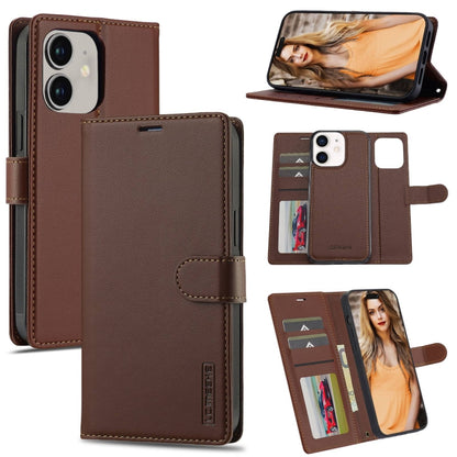 For iPhone 11 LC.IMEEKE L2 Series Detachable Magsafe PU Phone Case with Lanyard(Brown) - iPhone 11 Cases by LC.IMEEKE | Online Shopping South Africa | PMC Jewellery | Buy Now Pay Later Mobicred