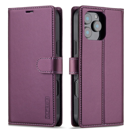 For iPhone 16 Pro LC.IMEEKE L2 Series Detachable Magsafe PU Phone Case with Lanyard(Purple) - iPhone 16 Pro Cases by LC.IMEEKE | Online Shopping South Africa | PMC Jewellery | Buy Now Pay Later Mobicred