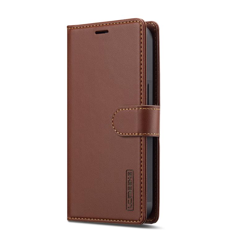 For iPhone 16e LC.IMEEKE L2 Series Detachable Magsafe PU Phone Case with Lanyard(Brown) - free shipping - PMc TechLife - Order now!