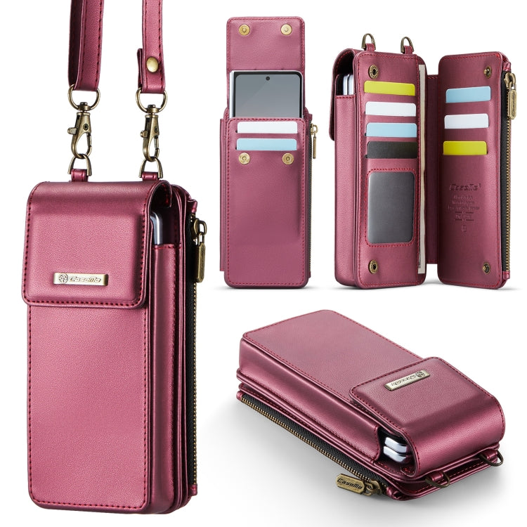 For Samsung Z Fold Series CaseMe Me50 Mini Lanyard Universal Bag(Wine Red) - Galaxy Z Fold6 5G Cases by CaseMe | Online Shopping South Africa | PMC Jewellery | Buy Now Pay Later Mobicred