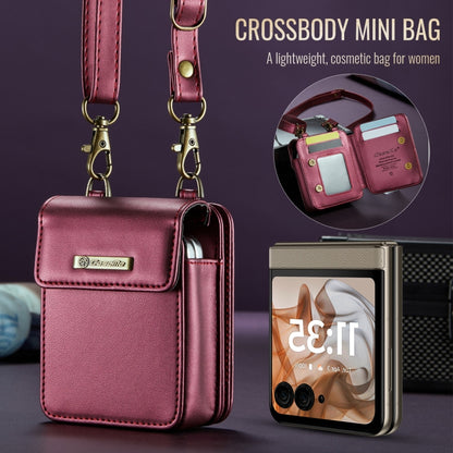 For Motorola Razr Series CaseMe Me50 Mini Lanyard Universal Bag(Wine Red) - Motorola Cases by CaseMe | Online Shopping South Africa | PMC Jewellery | Buy Now Pay Later Mobicred