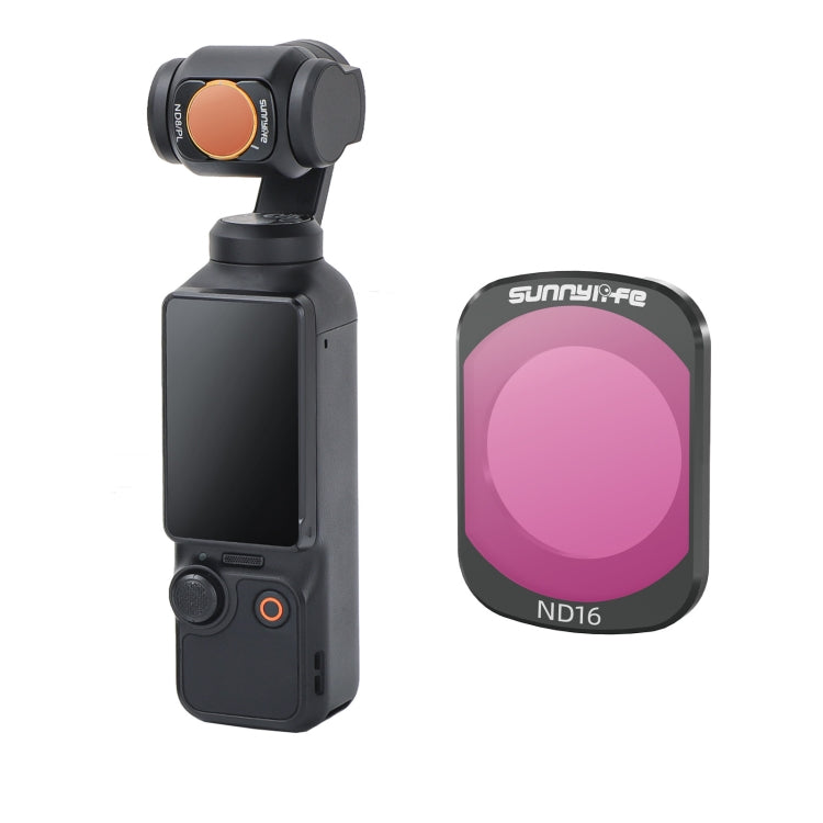 For DJI Osmo Pocket 3 Sunnylife Camera Lens Magnetic Metal Filter, No Impact On Gimbal Reset, Filter:ND16 - free shipping - PMC TechLife - Order now!