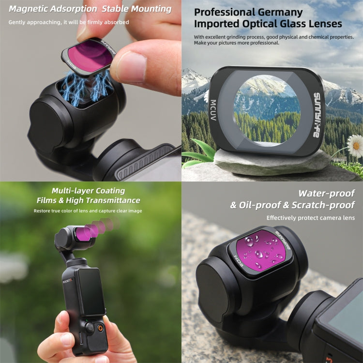 For DJI Osmo Pocket 3 Sunnylife Camera Lens Magnetic Metal Filter, No Impact On Gimbal Reset, Filter:CPL - free shipping - PMC TechLife - Order now!