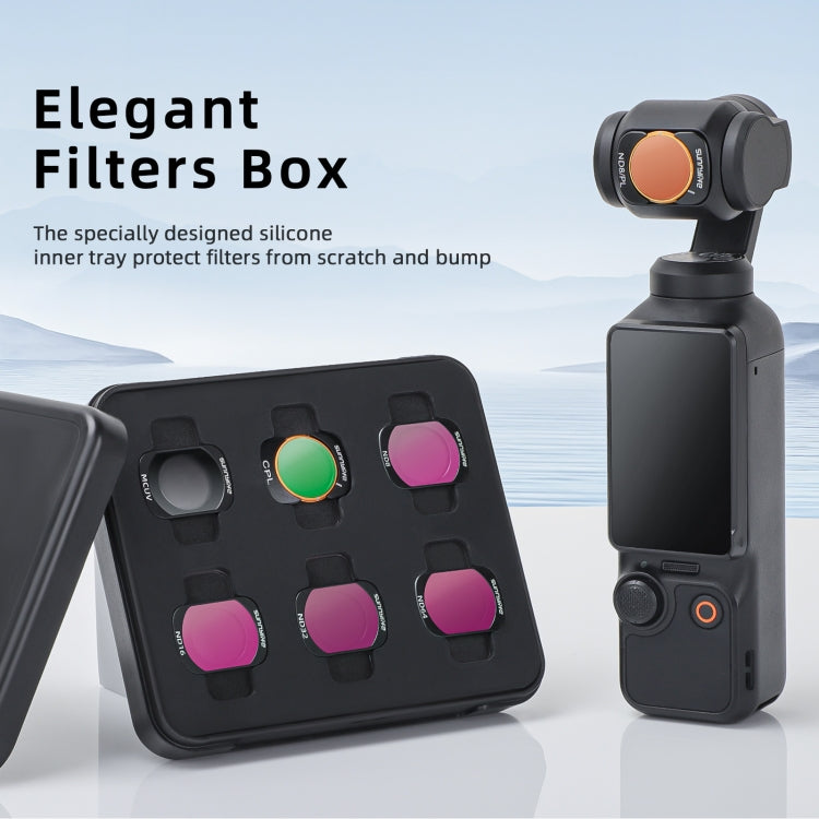 For DJI Osmo Pocket 3 Sunnylife Camera Lens Magnetic Metal Filter, No Impact On Gimbal Reset, Filter:6 in 1 UV CPL ND8-64 - free shipping - PMC TechLife - Order now!