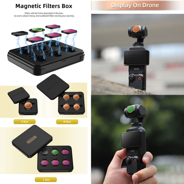 For DJI Osmo Pocket 3 Sunnylife Camera Lens Magnetic Metal Filter, No Impact On Gimbal Reset, Filter:ND64 - free shipping - PMC TechLife - Order now!