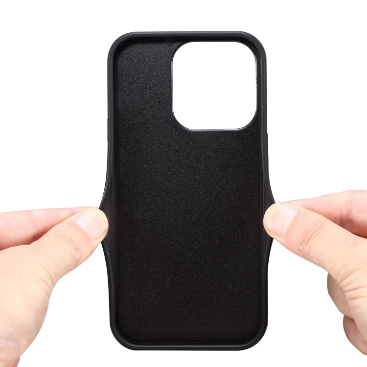 For iPhone 16 Pro Max Denior D08 PU Single Card Slot Holder Phone Case(Black) - iPhone 16 Pro Max Cases by Denior | Online Shopping South Africa | PMC Jewellery | Buy Now Pay Later Mobicred