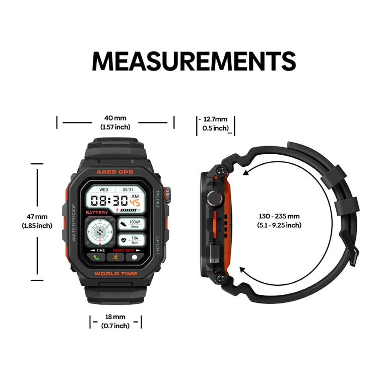 Zeblaze Ares GPS Rugged GPS Smart Watch, Support Heart Rate / Pulse Ox Blood Oxygen(Moon White) - free shipping - PMC TechLife - Order now!