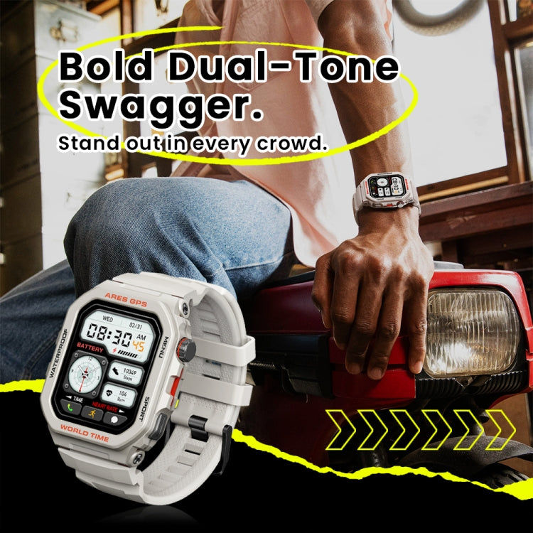 Zeblaze Ares GPS Rugged GPS Smart Watch, Support Heart Rate / Pulse Ox Blood Oxygen(Moon White) - free shipping - PMC TechLife - Order now!