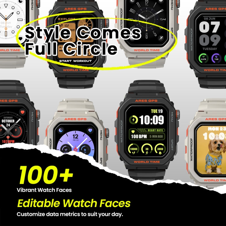 Zeblaze Ares GPS Rugged GPS Smart Watch, Support Heart Rate / Pulse Ox Blood Oxygen(Lava Black) - free shipping - PMC TechLife - Order now!