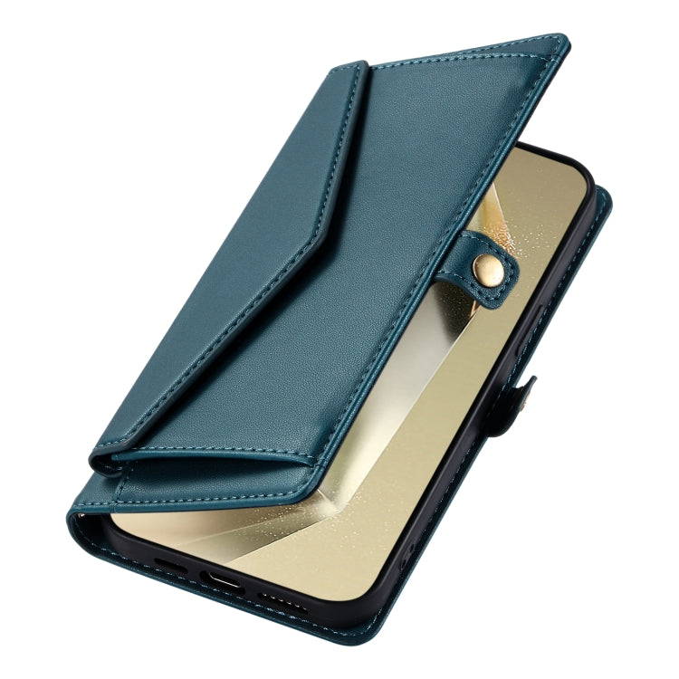 For Samsung Galaxy S25 5G Wallet Multi-card Slot Leather Phone Case with Lanyard(Green) - Galaxy S25 5G Cases by PMC TechLife | Online Shopping South Africa | PMC TechLife | Buy Now Pay Later Mobicred