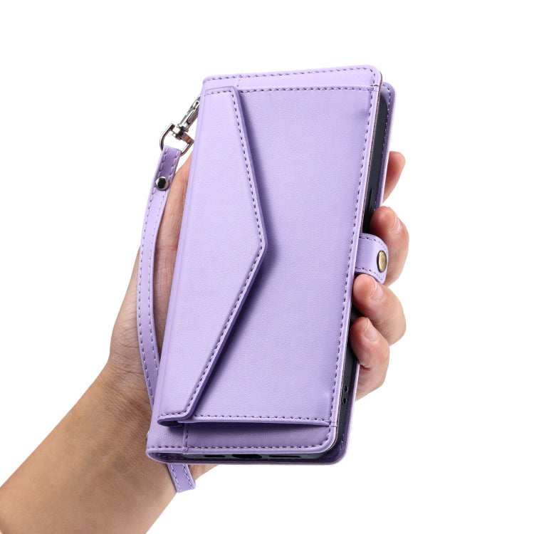 For Samsung Galaxy S25+ 5G Wallet Multi-card Slot Leather Phone Case with Lanyard(Purple) - Galaxy S25+ 5G Cases by PMC TechLife | Online Shopping South Africa | PMC TechLife | Buy Now Pay Later Mobicred