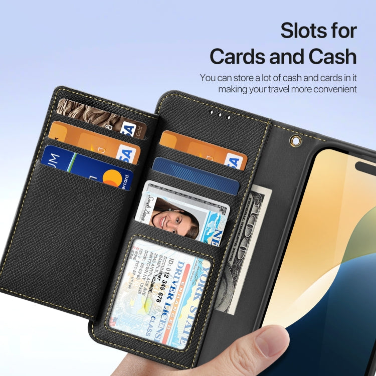 For iPhone 16 Pro DUX DUCIS Lawa Series 2 in 1 Wallet Zipper Detachable MagSafe Phone Case with Lanyard(Black) - free shipping - PMC Jewellery - Order now!