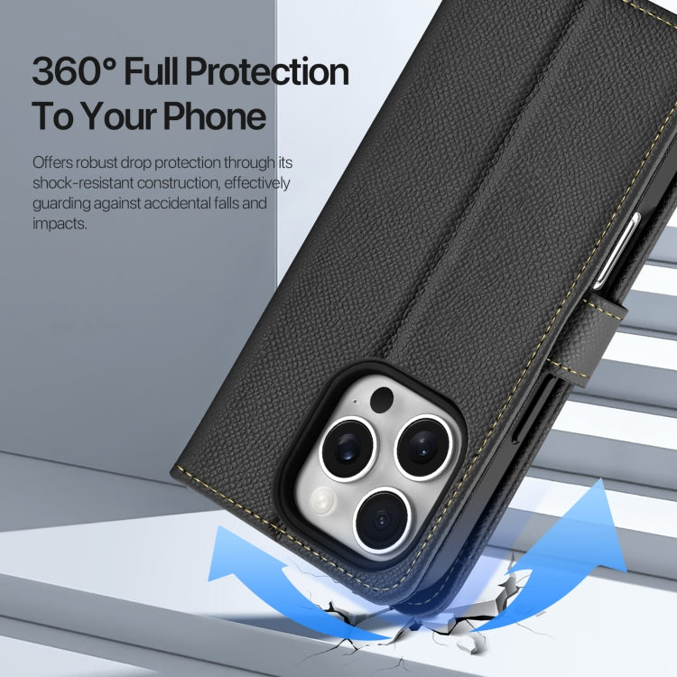For iPhone 16 Pro DUX DUCIS Lawa Series 2 in 1 Wallet Zipper Detachable MagSafe Phone Case with Lanyard(Black) - free shipping - PMC Jewellery - Order now!