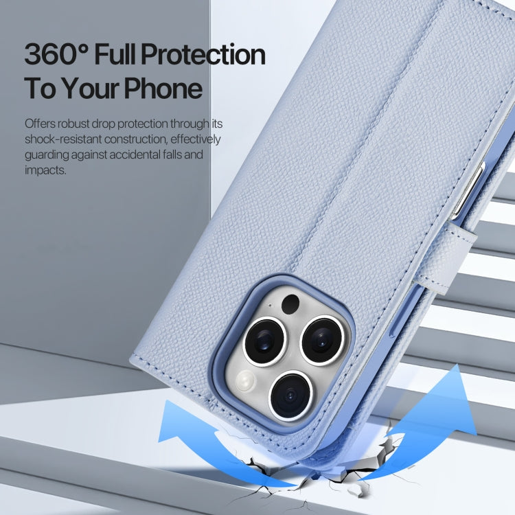 For iPhone 16 Pro DUX DUCIS Lawa Series 2 in 1 Wallet Zipper Detachable MagSafe Phone Case with Lanyard(Light Blue) - iPhone 16 Pro Cases by DUX DUCIS | Online Shopping South Africa | PMC Jewellery | Buy Now Pay Later Mobicred