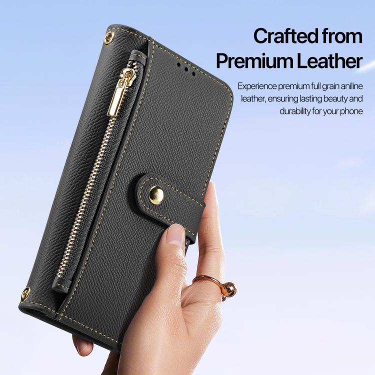 For iPhone 16e DUX DUCIS Lawa Series 2 in 1 Wallet Zipper Detachable MagSafe Phone Case with Lanyard(Black) - free shipping - PMC TechLife - Order now!