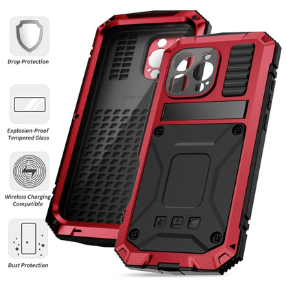 For iPhone 16 Pro Max R-JUST Life Waterproof Dustproof Shockproof Phone Case(Red) - iPhone 16 Pro Max Cases by R-JUST | Online Shopping South Africa | PMC Jewellery | Buy Now Pay Later Mobicred