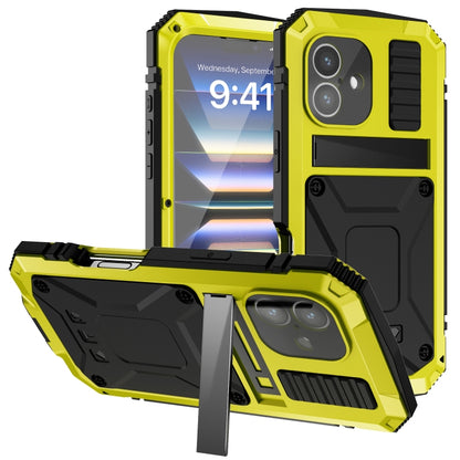 For iPhone 16 Plus R-JUST Life Waterproof Dustproof Shockproof Phone Case(Yellow) - iPhone 16 Plus Cases by R-JUST | Online Shopping South Africa | PMC Jewellery | Buy Now Pay Later Mobicred