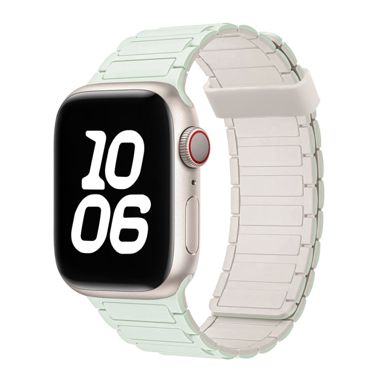 For Apple Watch SE 2023 40mm Tri-beads Magnetic Hoop Silicone Watch Band(Light Mint Starlight) - free shipping - PMc TechLife - Order now!