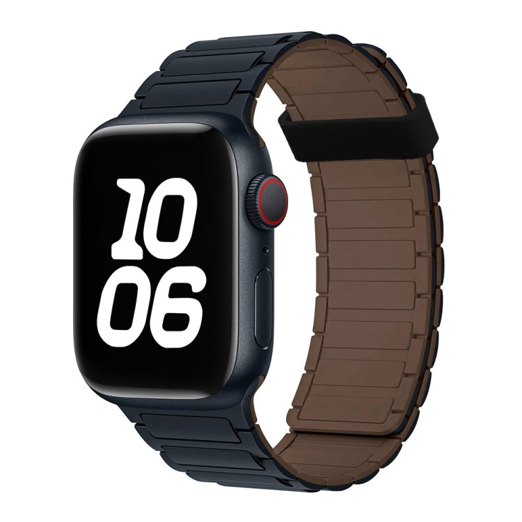 For Apple Watch SE 2022 44mm Tri-beads Magnetic Hoop Silicone Watch Band(Midnight Chocolate) - free shipping - PMc TechLife - Order now!